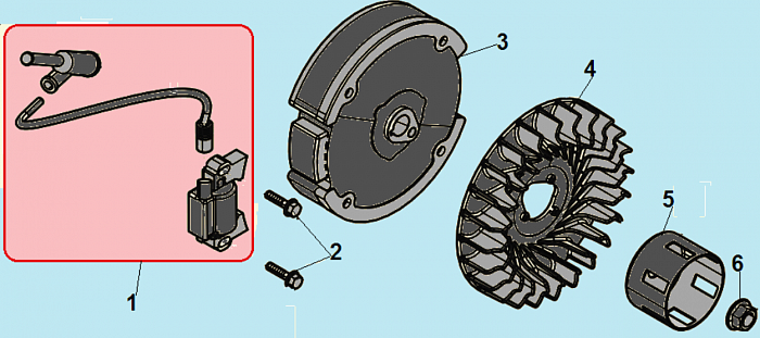 13 МАГНЕТО - МАХОВИК КУЛЬТИВАТОР CHAMPION BC8716