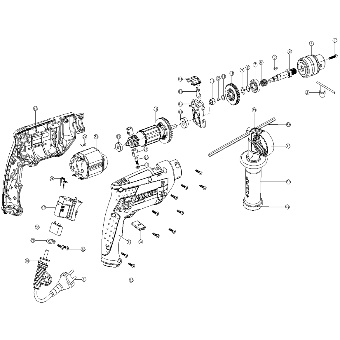 Дрель ударная ЗДУ-780 ЭРМ2