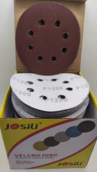 Шлифовальный круг на липучке Josili (c отверстиями) P1200 125 мм (100шт/пачка)