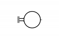 Универсальный круглый тэн (нагревательный элемент) конвекции для духовки 2500W RE0251